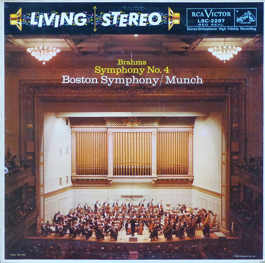 Munch/BSO: Brahms Symphony No. 4 - RCA LSC-2297