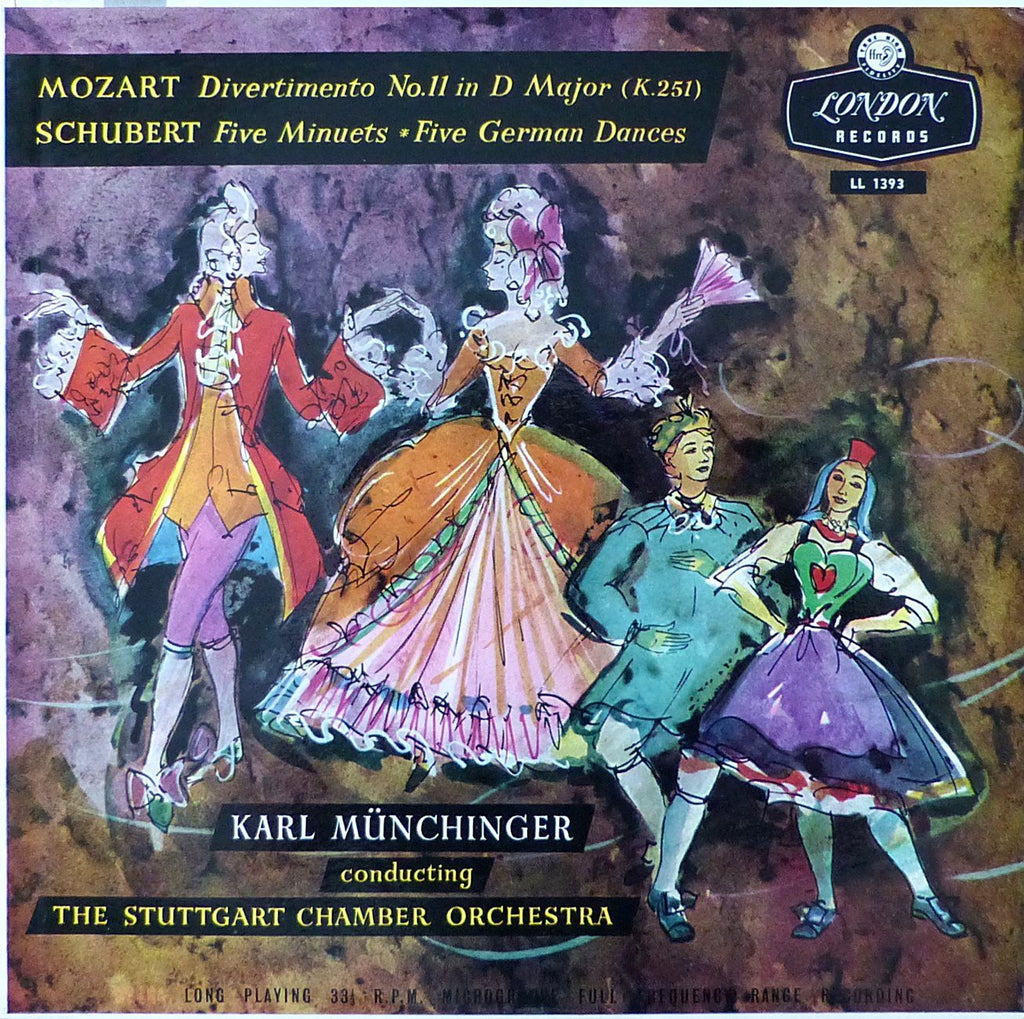 Münchinger: Mozart Divertimento K. 251 + Schubert - London LL 1393