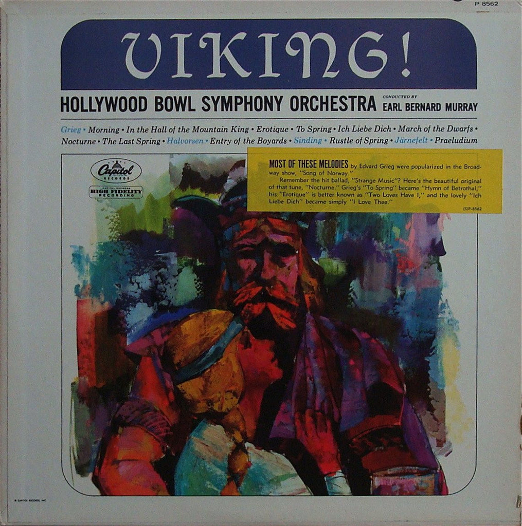 LP - Murray/Hollywood Bowl SO: "Viking!" (Grieg, Halvorsen, Et Al.) - Capitol P 8562