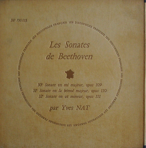 LP - Yves Nat: Beethoven Sonatas Opp. 109-111 - Discophiles Francais DF 730.013 (ds)