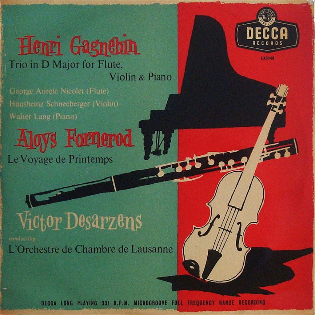 LP - Schneeberger/Nicolet/Lang: Gagnebin Trio + Fornerod - Decca LX 3148 (10")