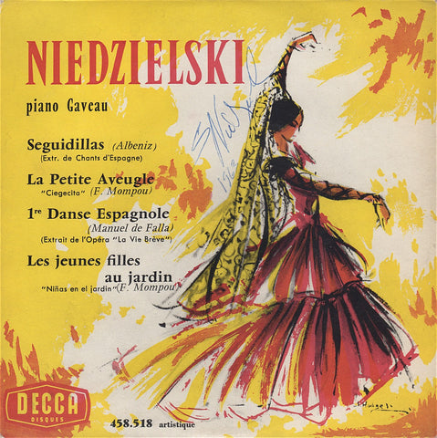 EP (7" 45 Rpm) - Niedzielski: Mompou, Falla, Albeniz - Decca 458.518 (7"45 Rpm) - Signed