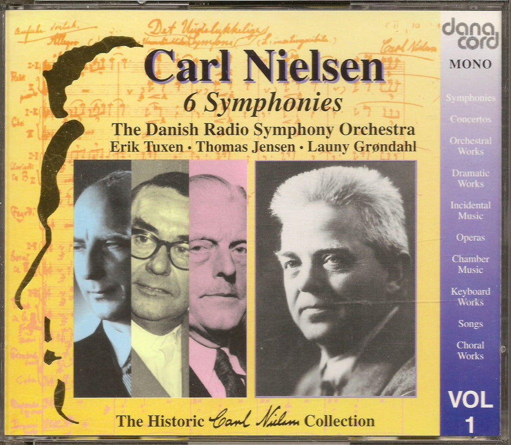CD - Tuxen, Jensen, Grondahl: Nielsen 6 Symphonies - Danacord DACOCD 351-353 (3CD Set)