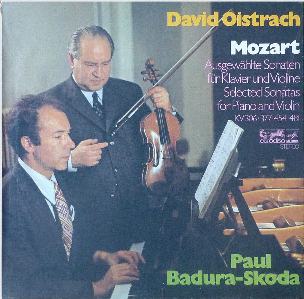 Oistrakh/Badura-Skoda: Mozart Violin Sonatas - Eurodisc 86216 XK (2LP set)