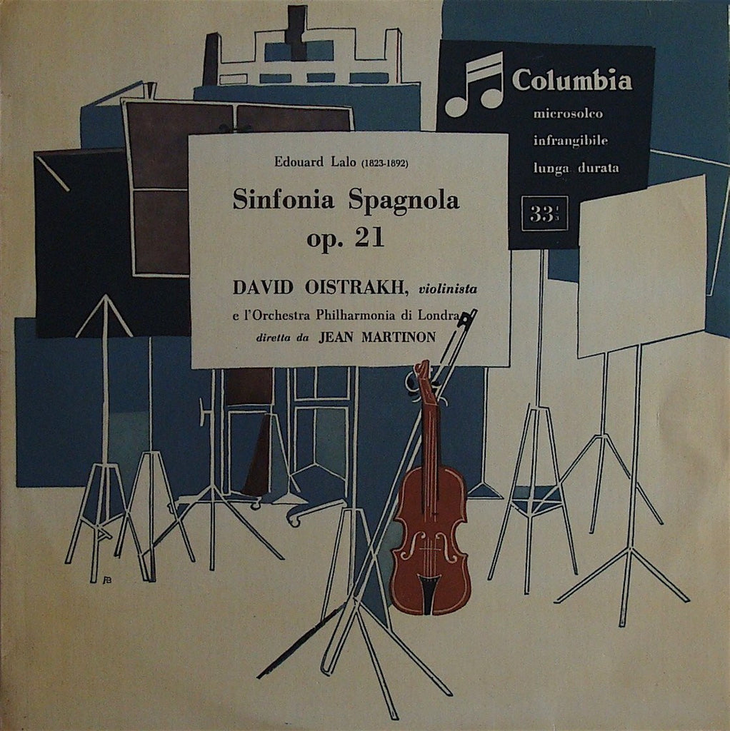 LP - Oistrakh: Lalo Symphonie Espagnole (rec. 1954) - Italian Columbia QCX 10151