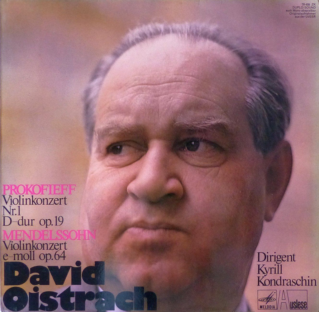 Oistrakh: Prokofiev Op. 19 & Mendelssohn Op. 64 Concertos - Auslese 78 439 ZK