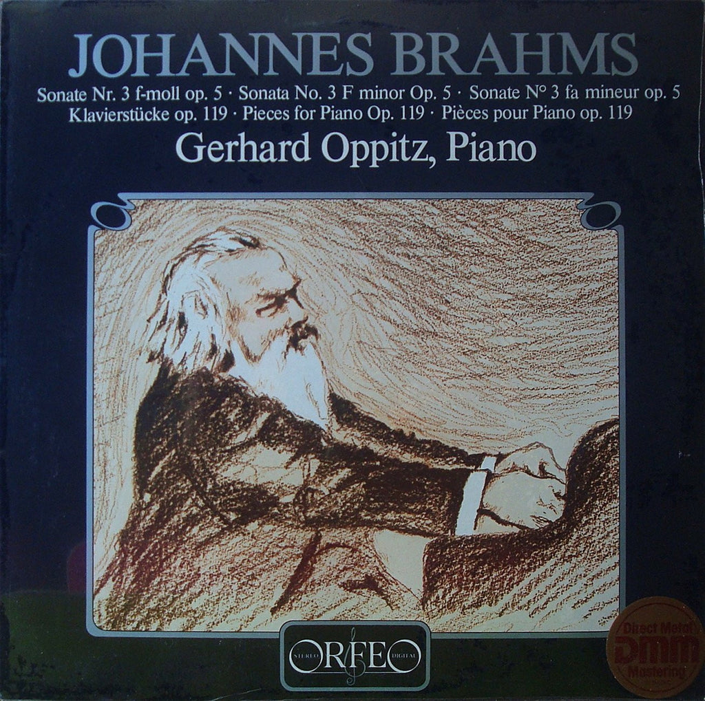 LP - Oppitz: Brahms Piano Sonata No. 3 Op. 5, Etc. - Orfeo S 020821 A (sealed)