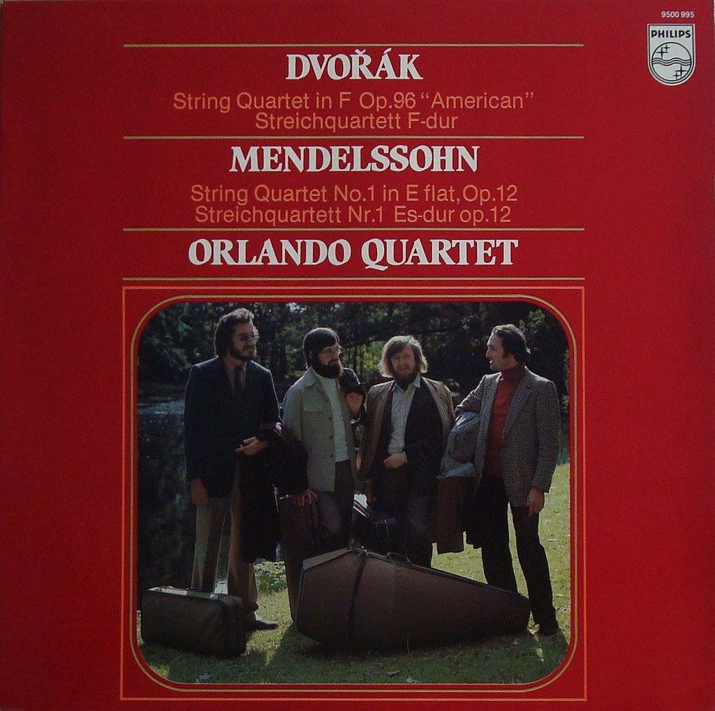 LP - Orlando Quartet: Dvorak SQ Op. 96 "American" Mendelssohn Op. 12 - Philips 9500 995