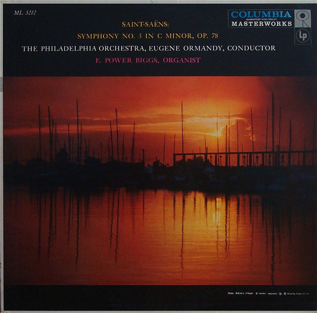 LP - Ormandy: Saint-Saëns Symphony No. 3 - Columbia ML 5212