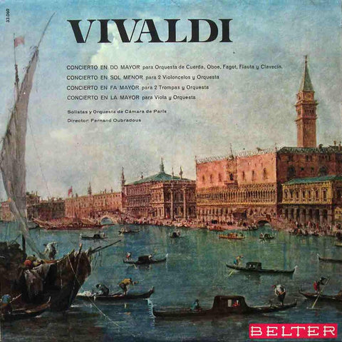 LP - Oubradous/CO Of Paris: Vivaldi Concerti For Diverse Instruments - Belter 33.060