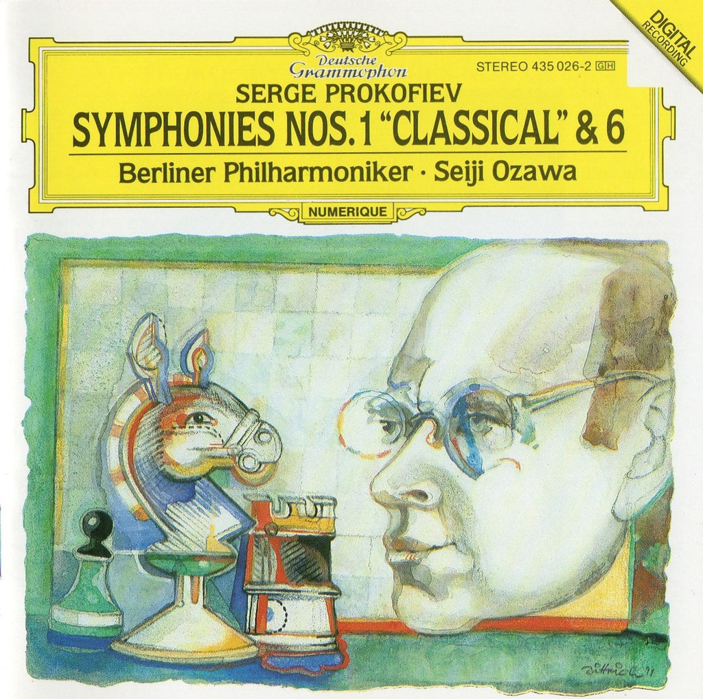 CD - Ozawa/BPO: Prokofiev Symphonies No. 1 "Classical" & No. 6 - DG 435 026-2 (DDD)