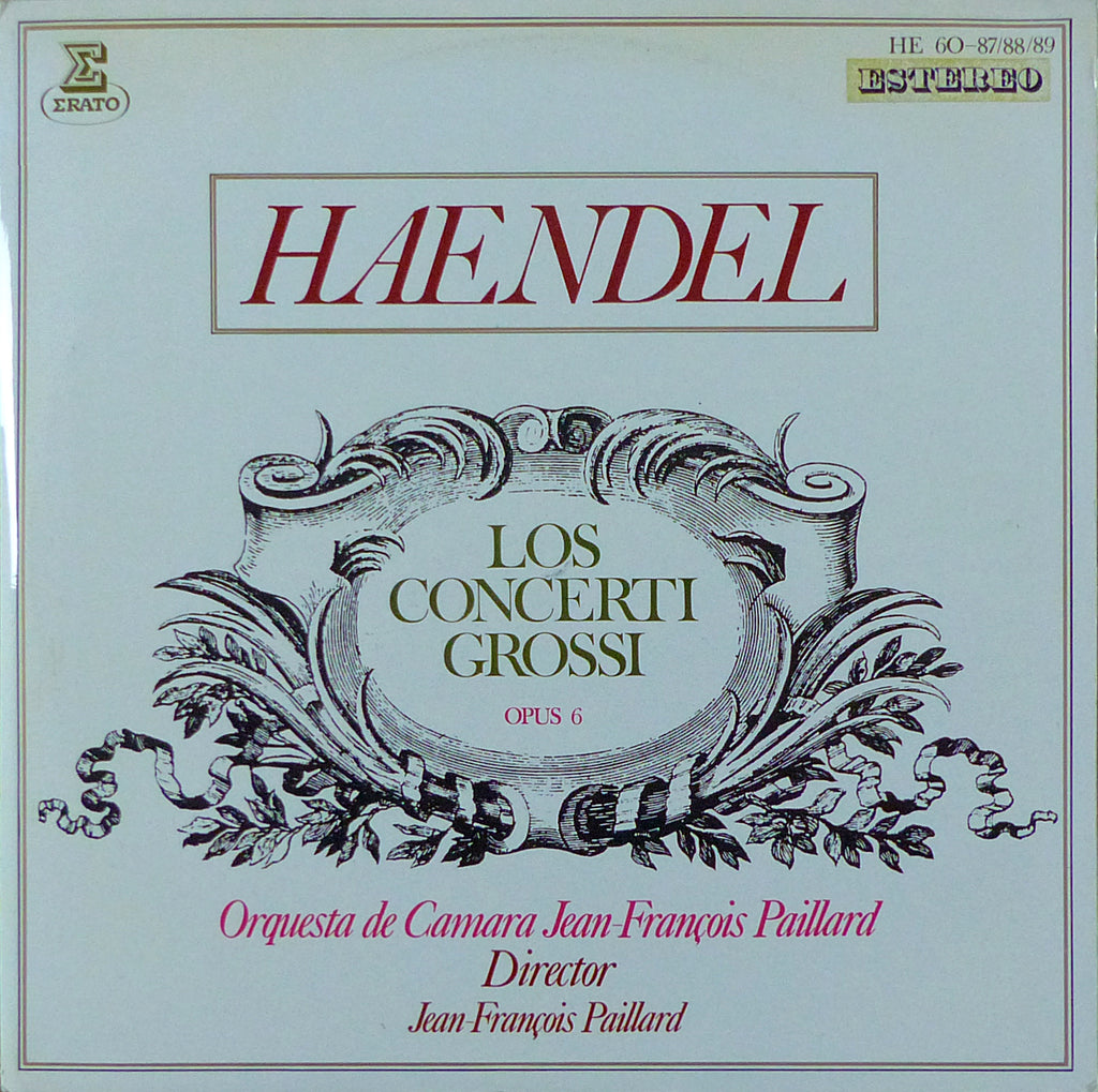 Paillard: Handel Concerto Grossi Op. 6 - Erato HE 60-87/88/89 (3LP set)