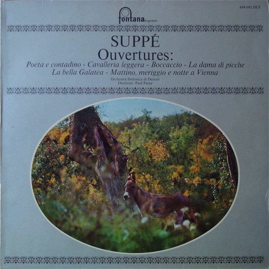 LP - Paray/Detroit SO: Suppé Overtures - Fontana 894 081 ZKY