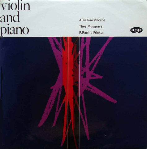 LP - Parikian: Musgrave Colloquy, Rawsthorne Sonata, Fricker 12 Studies For Violin - Argo RG 328