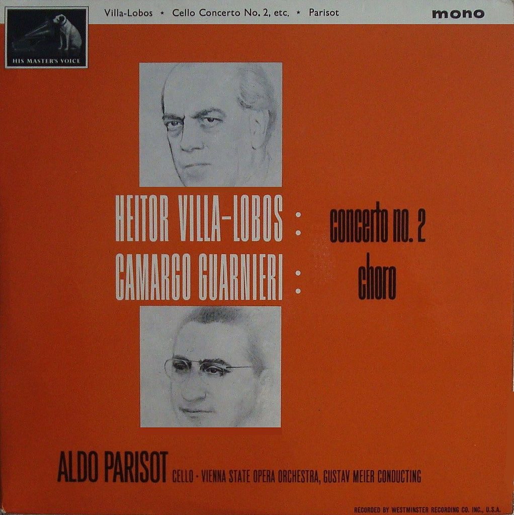 LP - Parisot: Villa-Lobos Cello Concerto No. 2 / Guarneri Choro - HMV CLP 1711