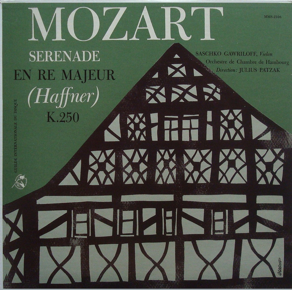 LP - Patzak (conductor): Mozart Serenade No. 7 "Haffner" - Guilde Internationale Du Disque MMS-2106