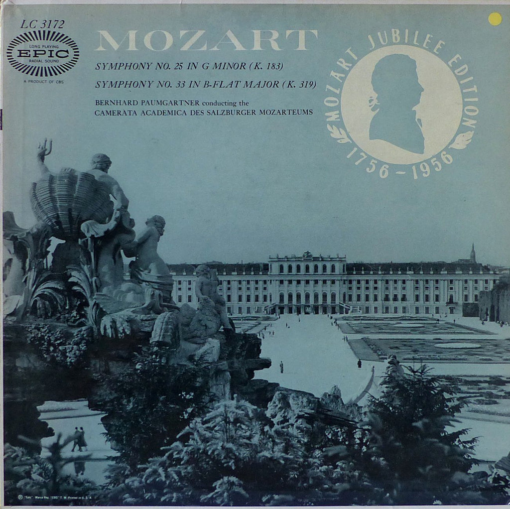 Paumgartner: Mozart Symphonies Nos. 25 & 33 - Epic LC 3172