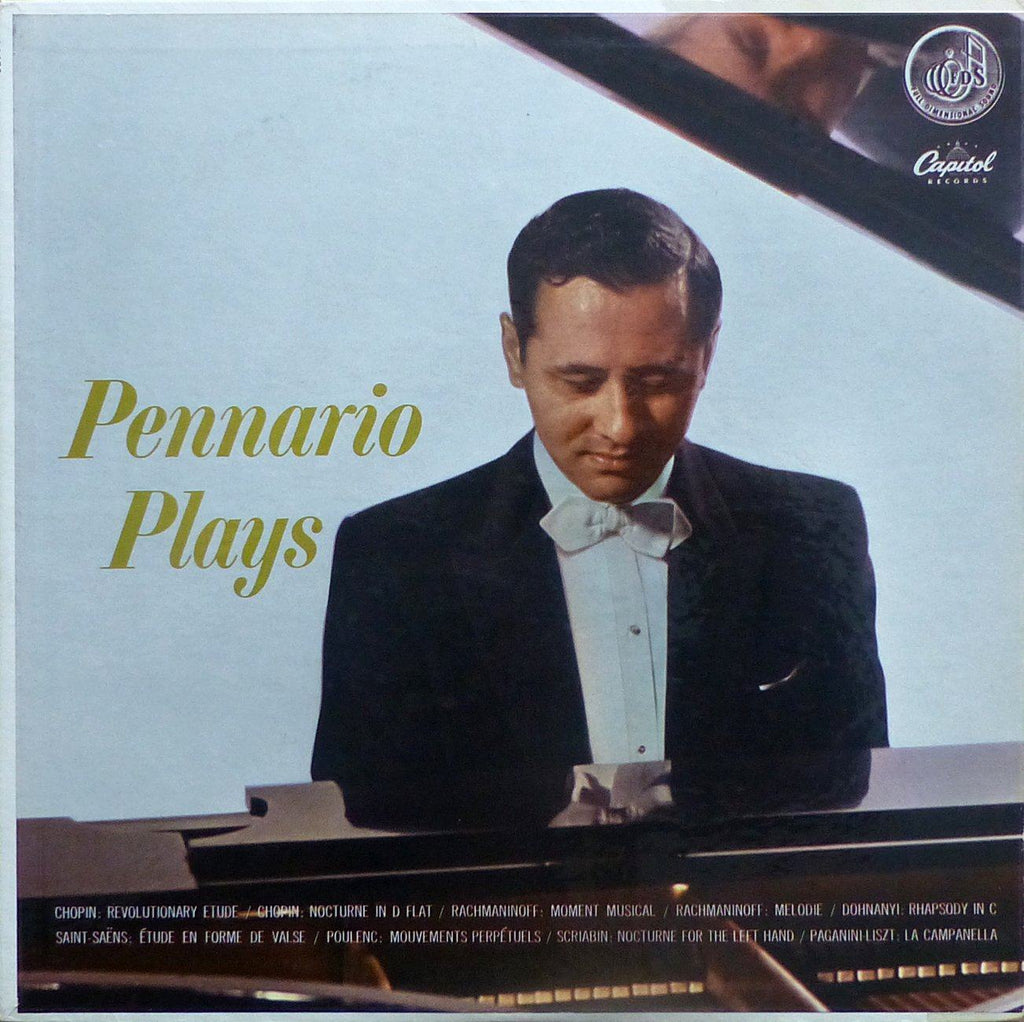 Pennario: Plays (Chopin, Rachmaninov, Scriabin, Poulenc, et al.) - Capitol P 8469