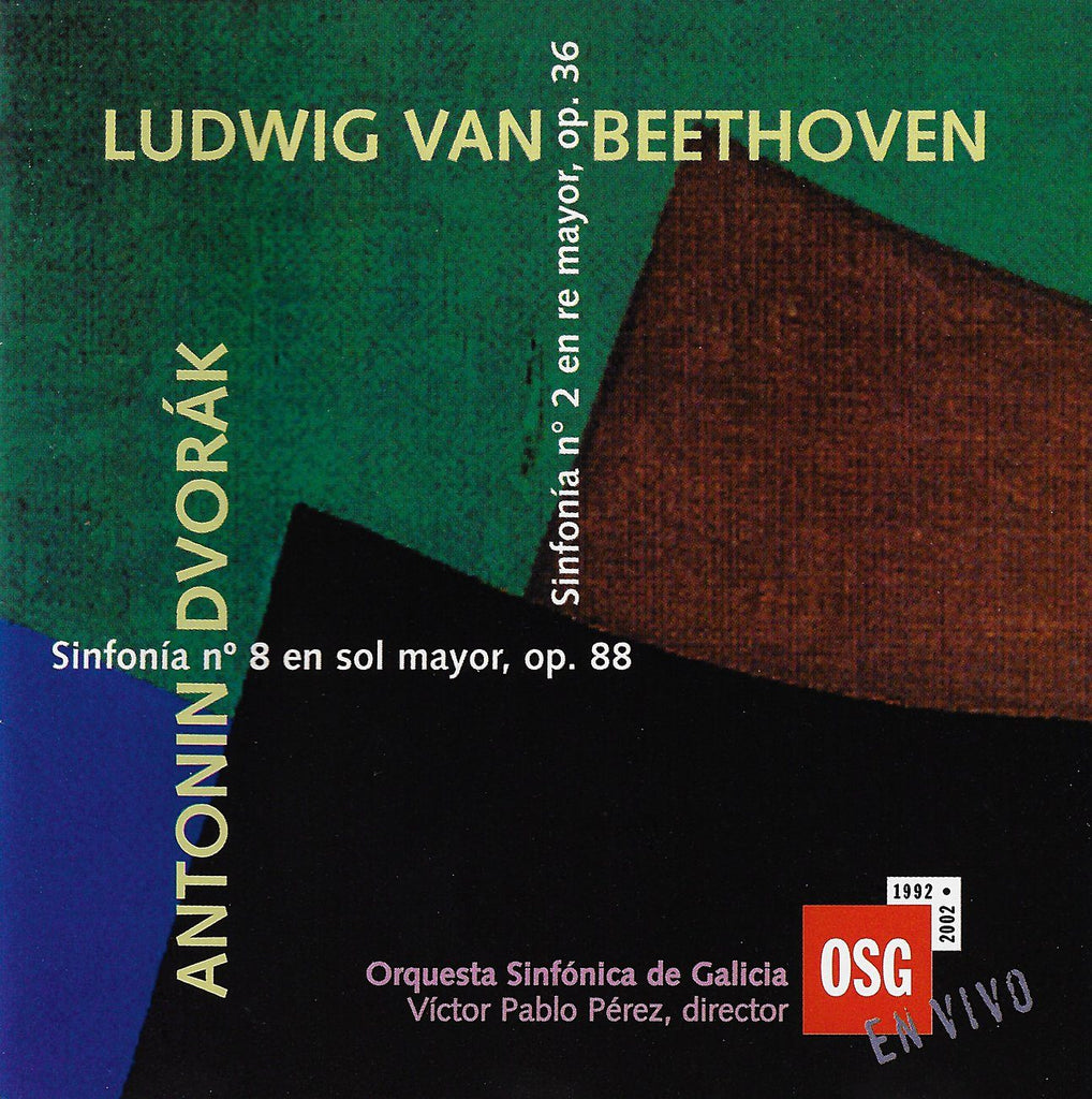 Perez/Galicia SO: Beethoven No. 2 + Dvorak No. 8 - Clave Records 1033-CD