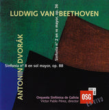 Perez/Galicia SO: Beethoven No. 2 + Dvorak No. 8 - Clave Records 1033-CD