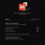Perez/Galicia SO: Tchaikovsky Pathetique (live) - Clave Records 1035-CD
