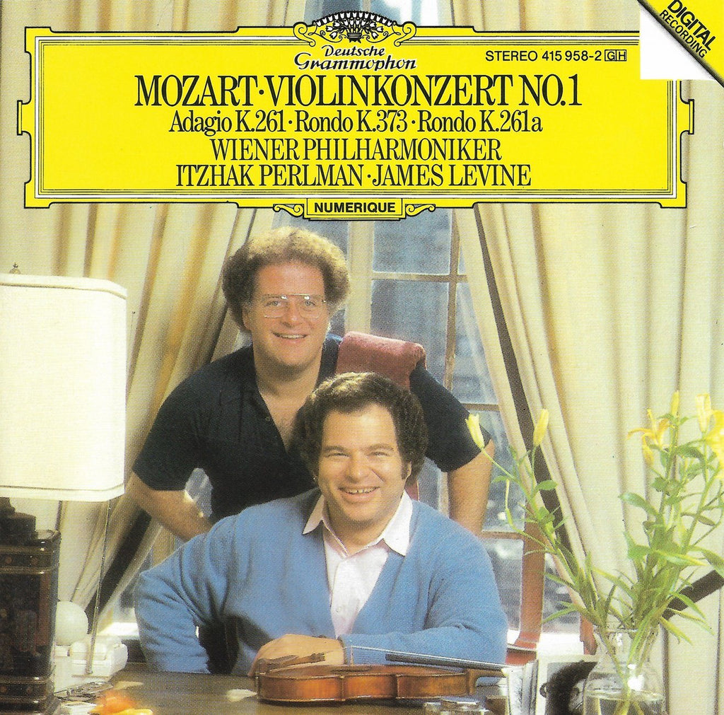 Perlman: Mozart Violin Concerto K. 207, Adagio K. 261, etc. - DG 415 958-2
