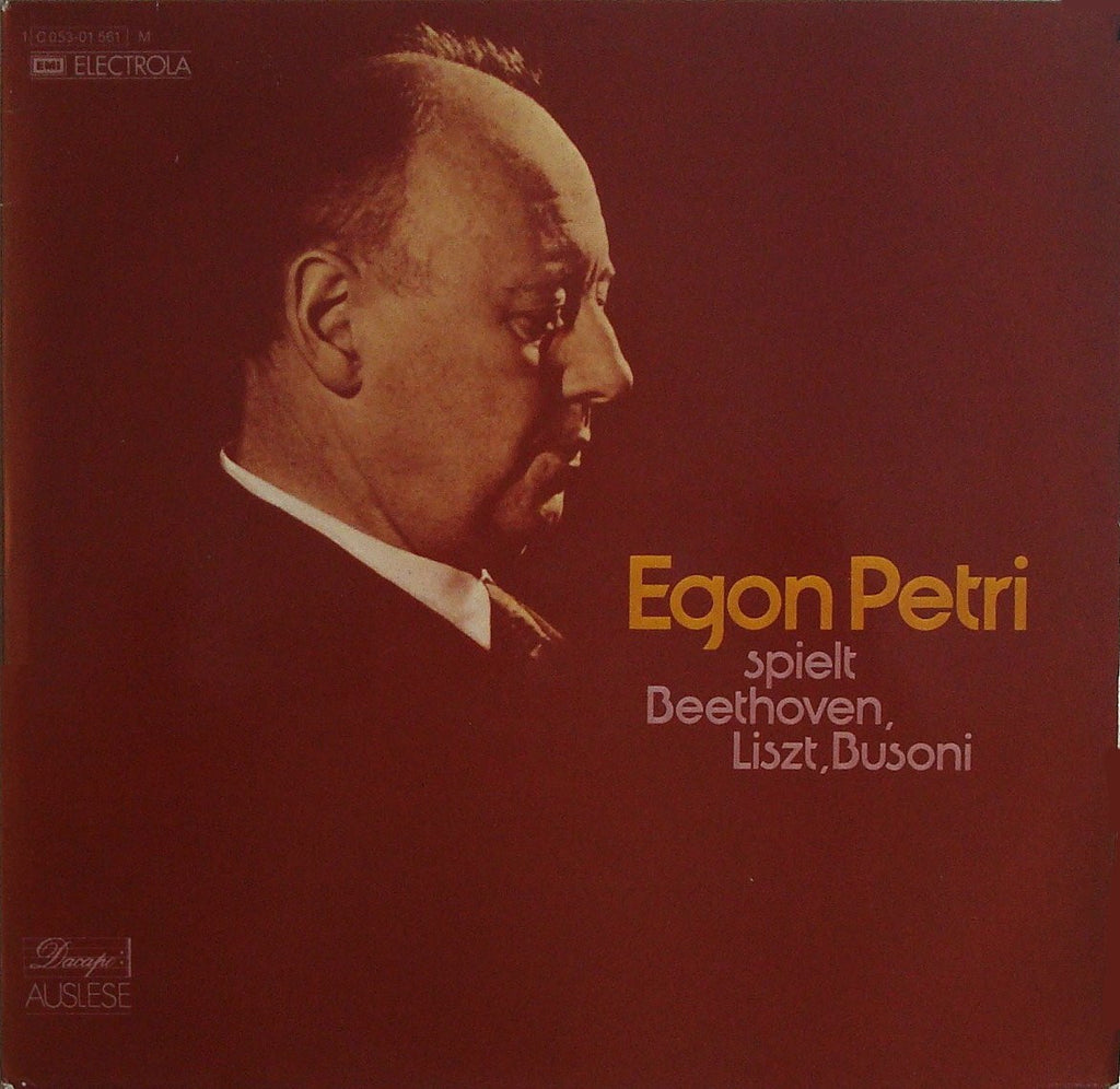 LP - Petri: Beethoven Sonata Op. 78 / Schubert-Liszt Transcriptions, Etc. - Electrola 1C 053-01 561