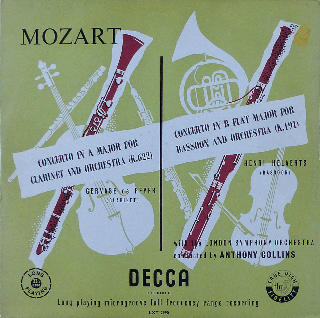 Peyer: Mozart Clarinet Cto + Helaerts: Oboe Cto - Decca LXT 2990