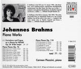 Piazzini: Brahms Handel Variations + Opp. 76 & 118 - Arte Nova 74321 27766 2