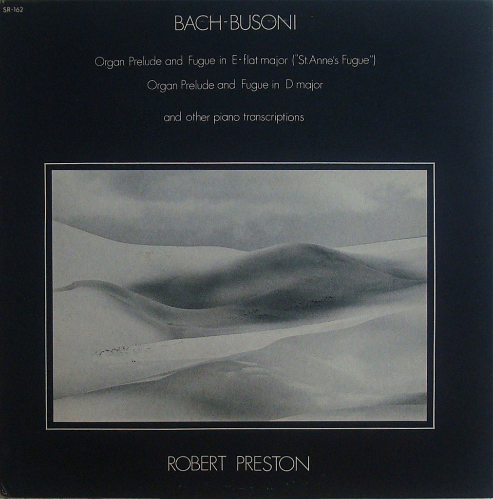 LP - Preston: 4 Bach-Busoni Piano Transcriptions - Spectrum SR-162 - Magnificent!