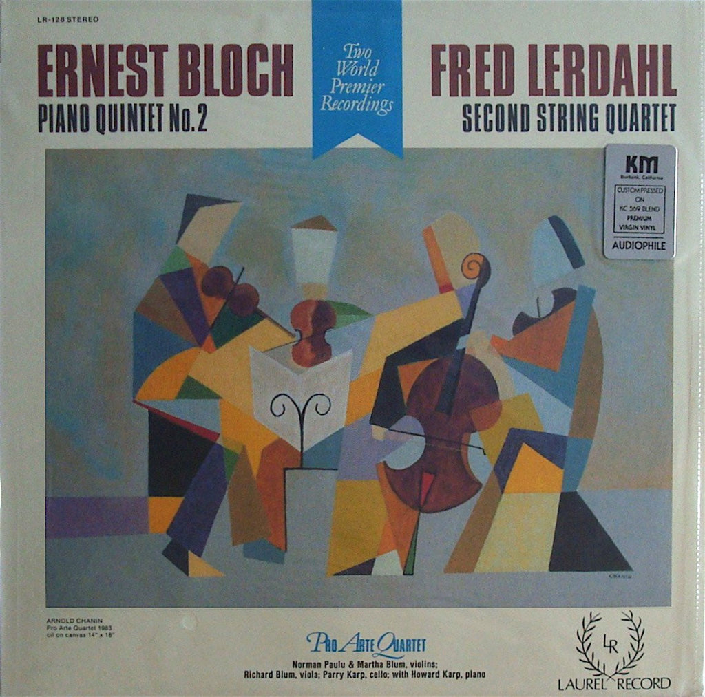 LP - Pro Arte Quartet: Bloch Piano Quintet No. 2 + Lerdahl - Laurel LR-128 (sealed)