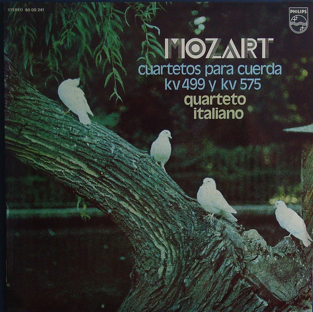 LP - Quartetto Italiano: Mozart String Quartets K. 499 & K. 575 - Spanish Philips 65 00 241