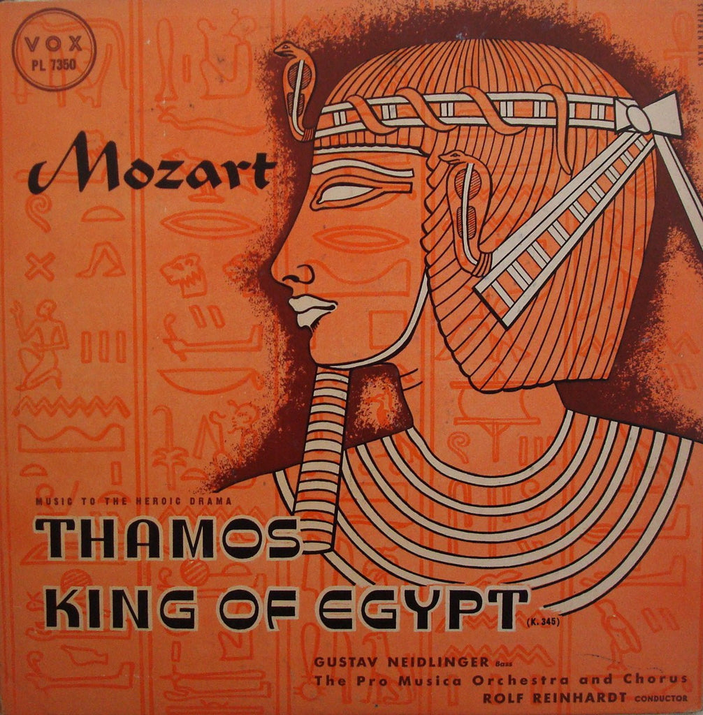 LP - Reinhardt: Thamos, King Of Egypt K. 345 (with Neidlinger, Bass) - Vox PL 7350