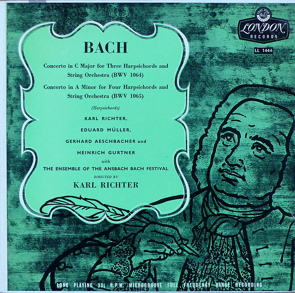 Richter, et al: Bach Concerti for 3 & 4 Harpsichords - London LL 1446