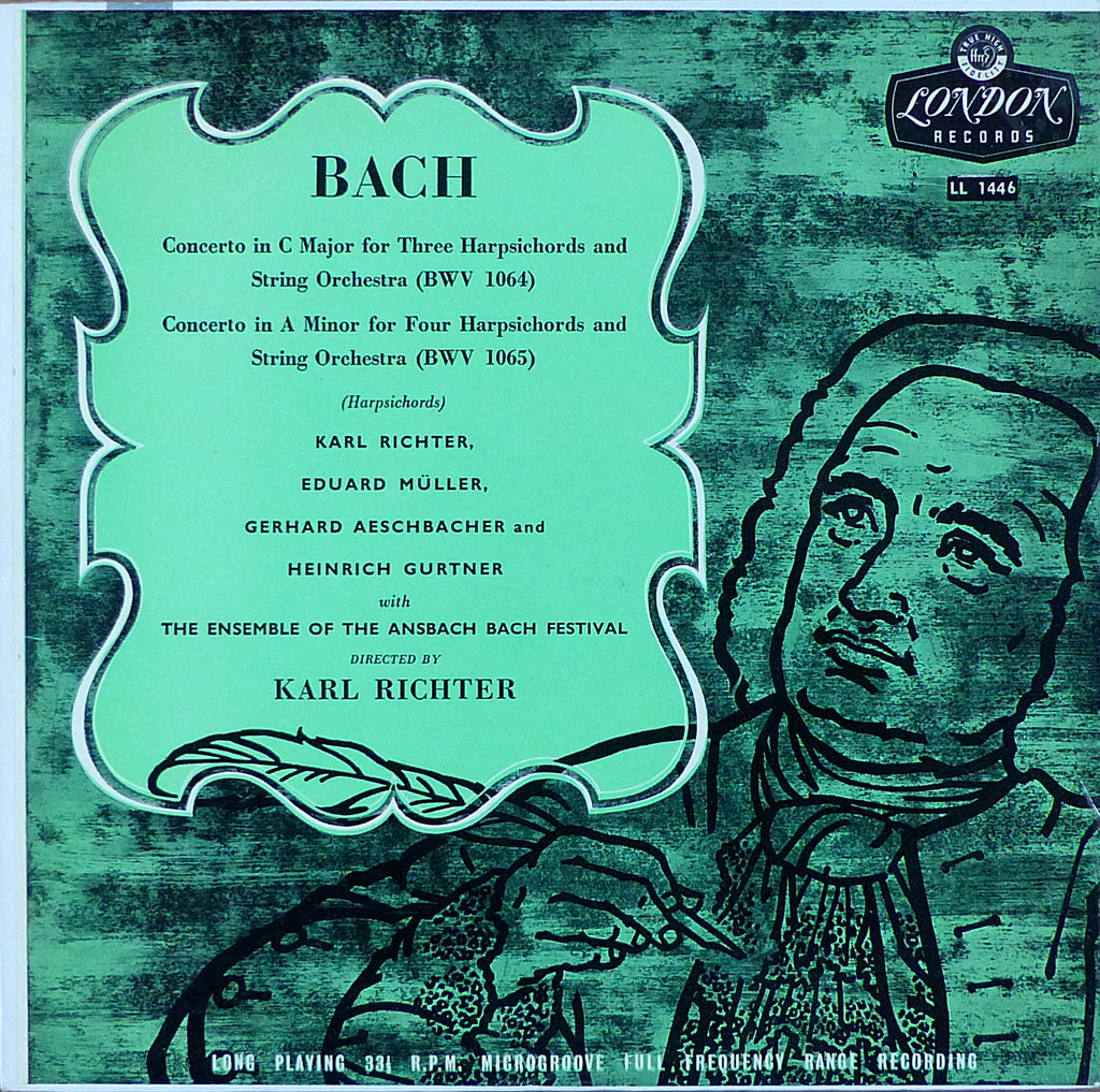 Richter, et al: Bach Concerti for 3 & 4 Harpsichords - London LL 1446
