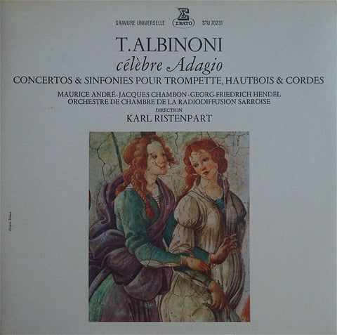 LP - Ristenpart: Albinoni Adagio + Various Concerti (André) - Erato STU 70231