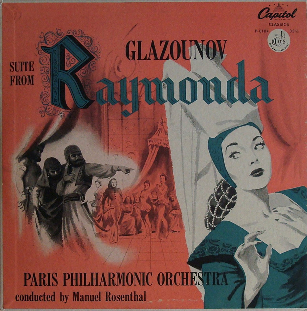 LP - Rosenthal/Paris Phil: Glazunov Raymonda (rec. 1953): Capitol P-8184, Lovely Copy
