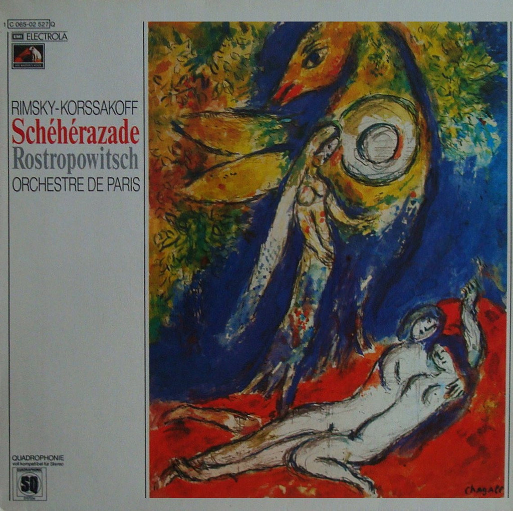 LP - Rostropovich/O De Paris: Scheherazade Op. 35 - Electrola 1C 065-02 527 Q