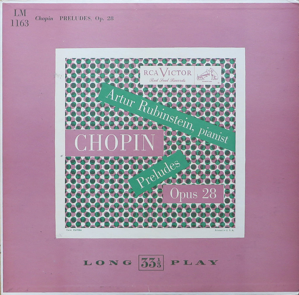 Rubinstein: Chopin 24 Preludes Op. 28 - RCA LM-1163