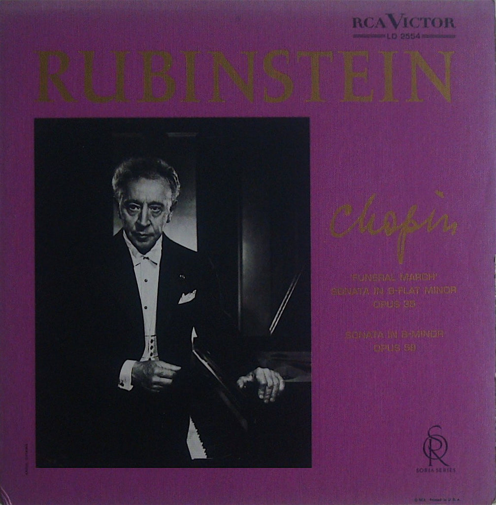 LP - Rubinstein: Chopin Piano Sonatas Nos. 2 & 3 - RCA Soria LD-2554