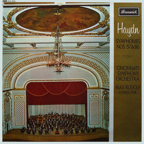 LP - Rudolf/Cincinnati SO: Haydn Symphonies Nos. 57 & 86 - Brunswick SXA 4540