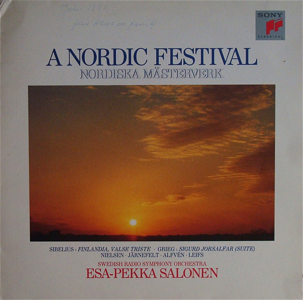 LP - Salonen: "Nordic Festival" (Sibelius, Grieg, Nielsen, Et Al.) - Sony Classical S 46668 (DDD)