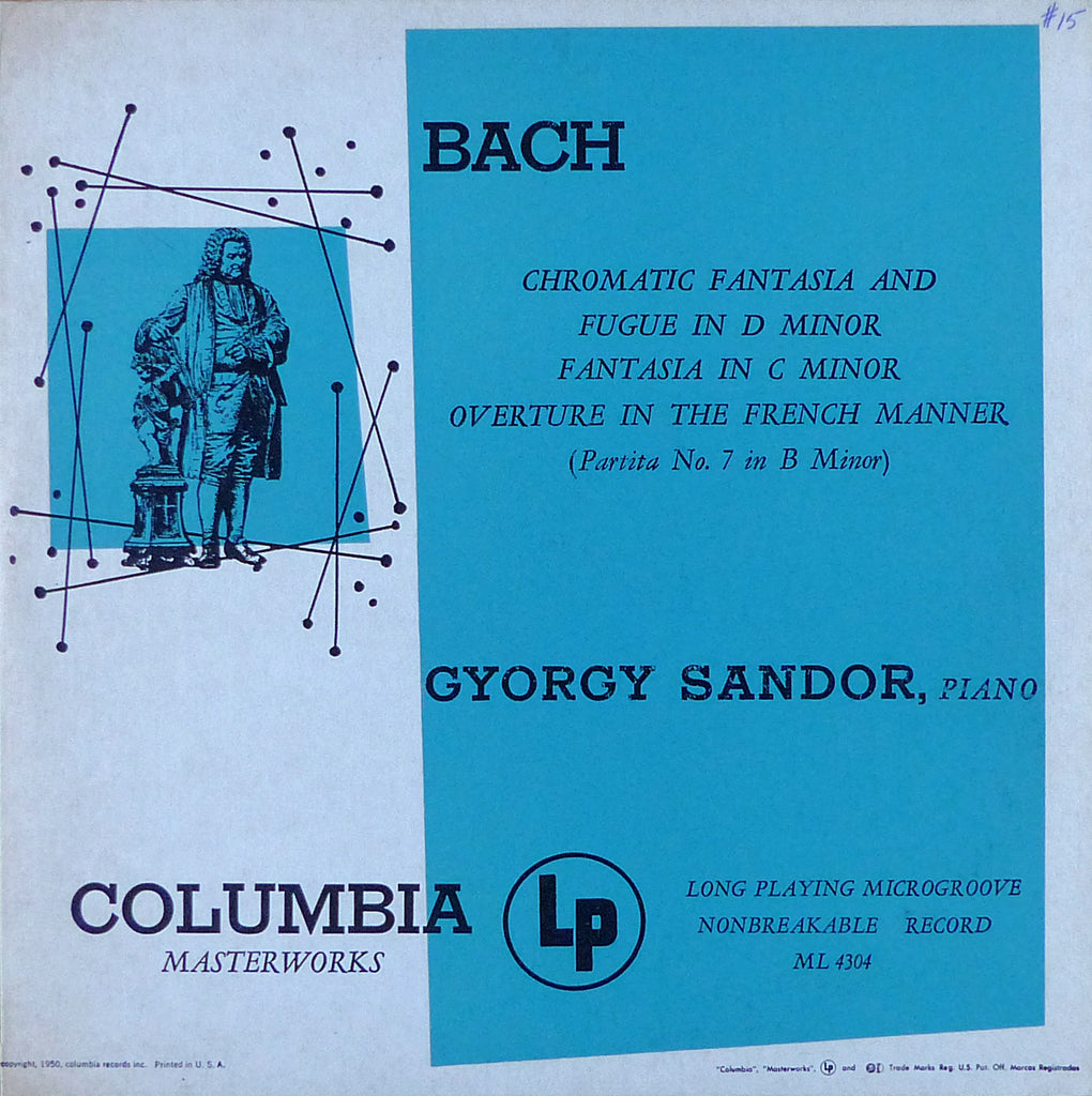 Sandor: Bach Chromatic Fantasy & Fugue, etc. - Columbia ML 4304