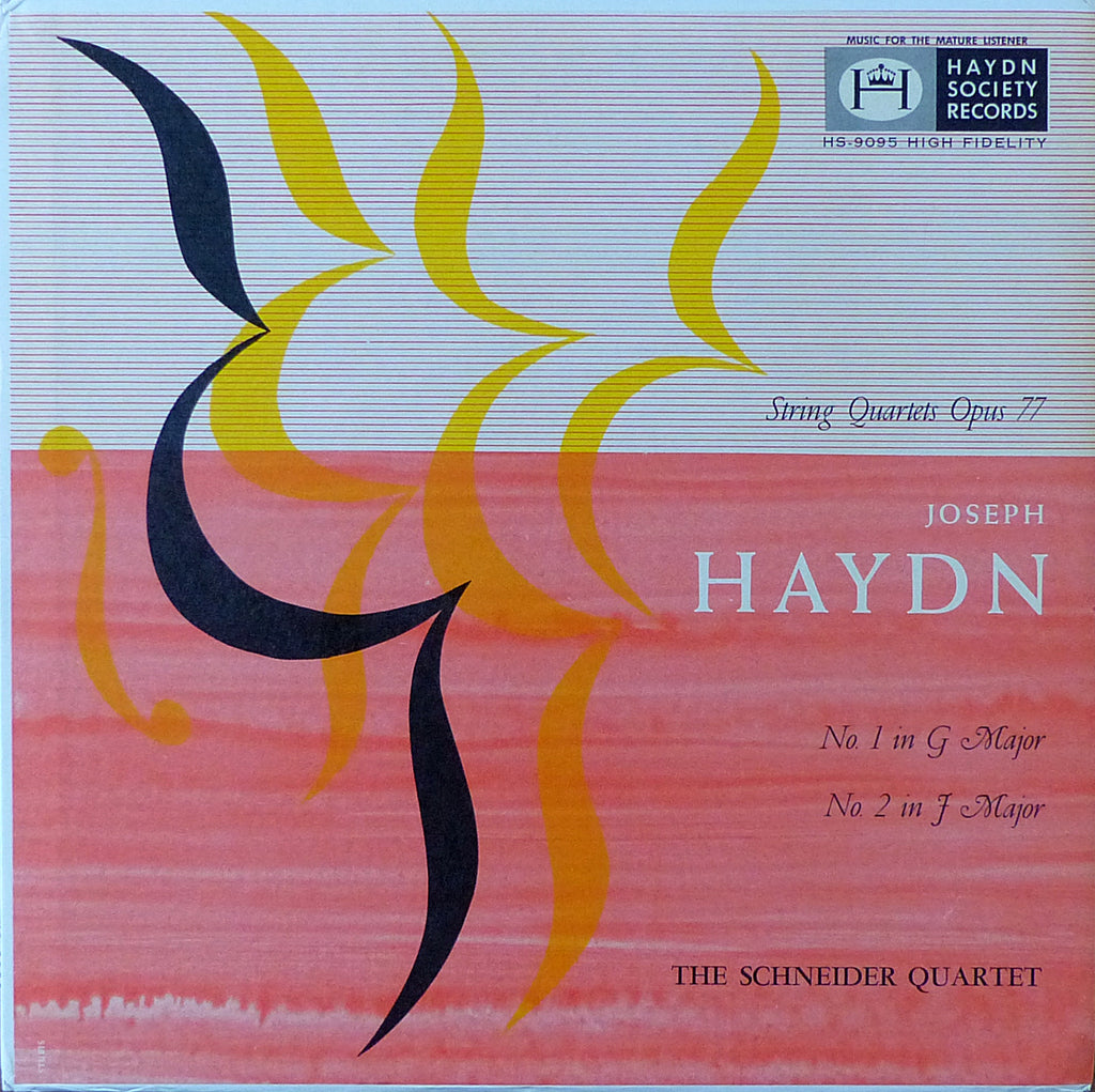 Schneider Quartet: Haydn SQs Op. 77 Nos. 1 & 2 - Haydn Society HS-9005