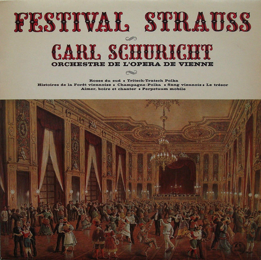 LP - Schuricht/Vienna State Opera O: "Festival Strauss" - Guilde Int. Du Disque M-2321