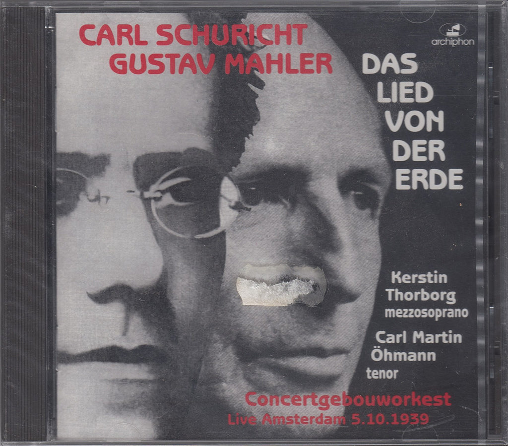 CD - Schuricht: Mahler Das Lied Von Der Erde - Archiphon ARCH-3.1 (sealed)