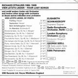 Schwarzkopf: R. Strauss 4 Last Songs - EMI CDC 7 47276 2