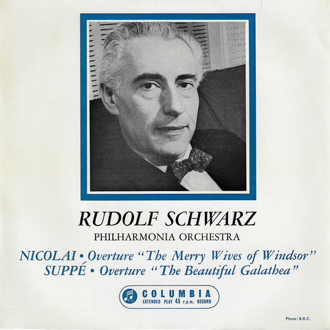 Schwarz: Nicolai & Suppé Overtures - Columbia SED 5550 (7" EP)