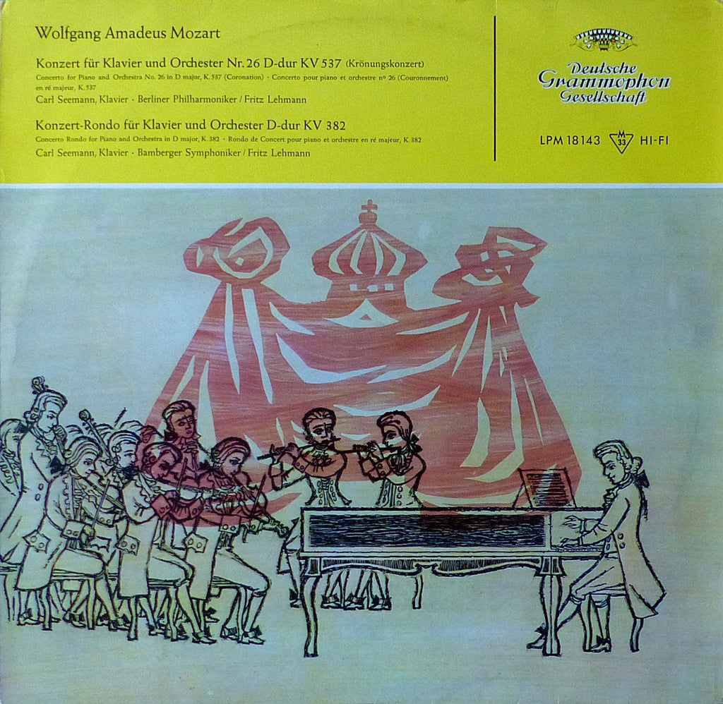 Seemann: Mozart Piano Concerto K. 537, etc. - DG LPM 18143