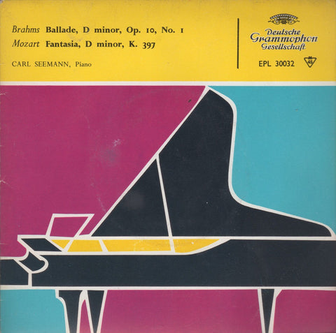 Seemann: Brahms Ballade Op 10/1 + Mozart K 397 - DG EPL 30032 (7 inch 45 rpm EP)